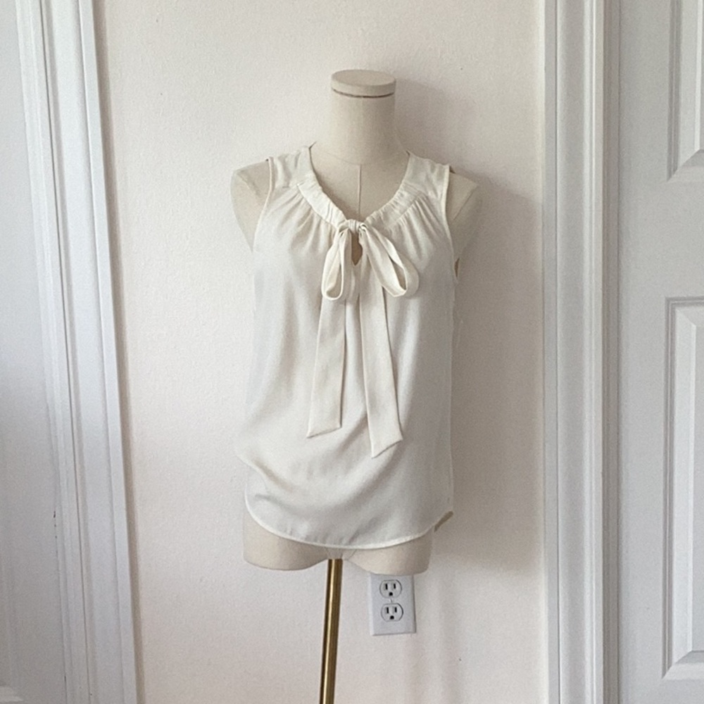 *BUNDLE ONLY* LOFT Cream Tie Front Blouse